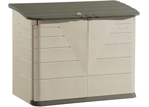 Beige/Brown Resin Outdoor Storage Shed (4.5 x 3 Ft) O237