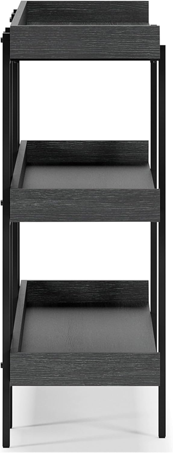 Black 3-Tier Bookcase W8844