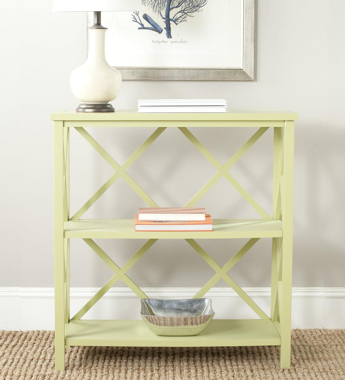 Oak 2-Tier Open Bookcase F988210