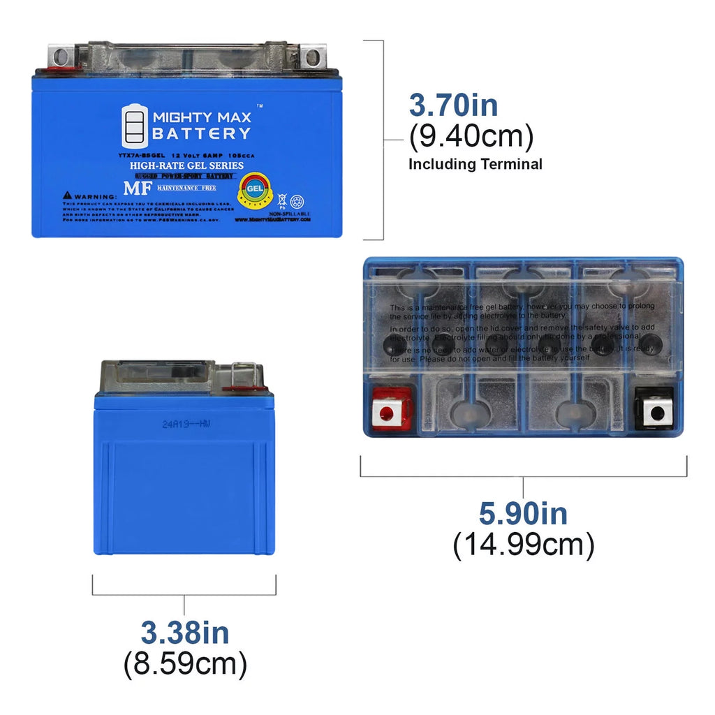 12V GEL Battery with 12V 1Amp Charger M9740