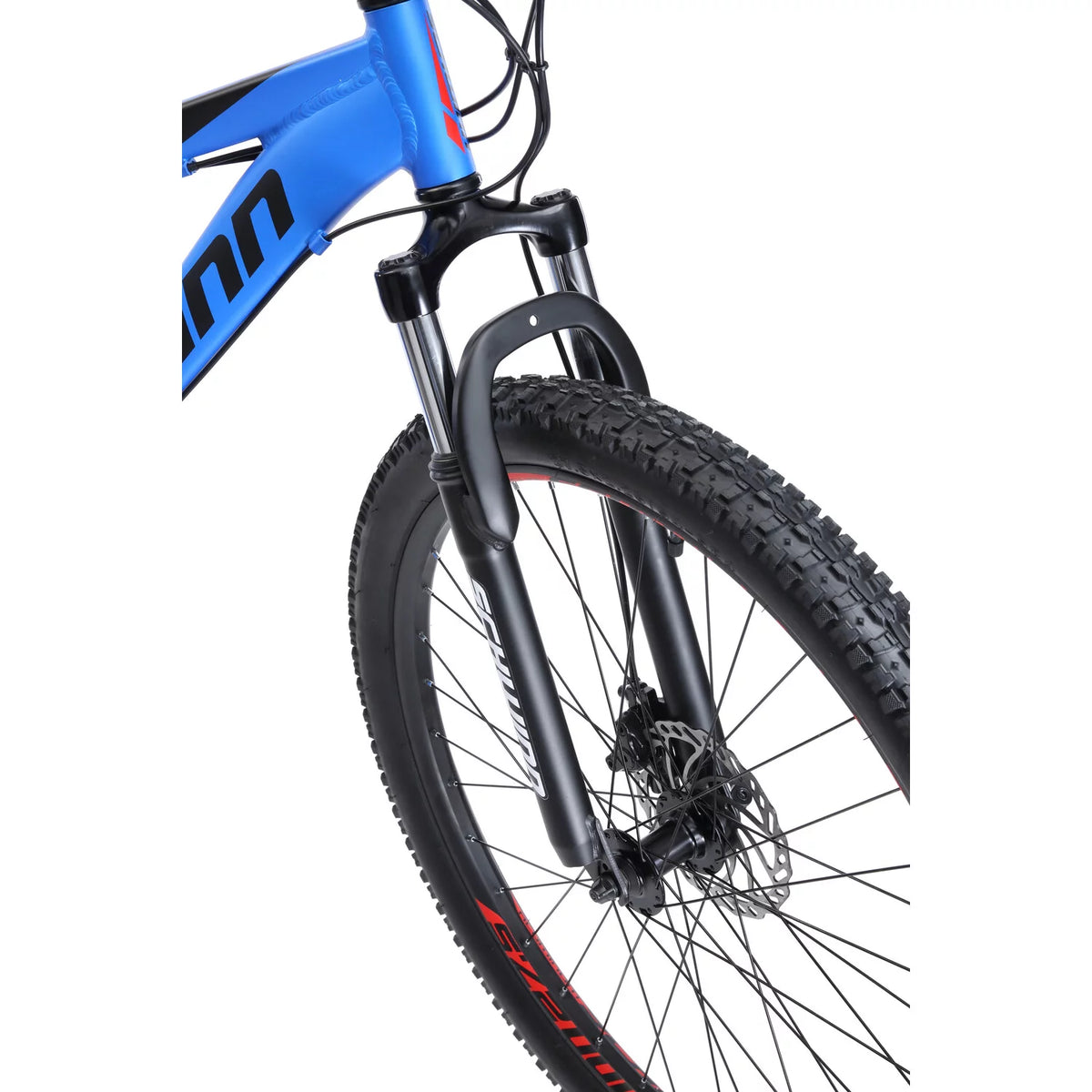 Full Suspension Mountain Bike, 27.5-Inch Wheels, 21 Speeds, Matte Blue E6868
