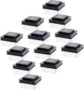 Translucent 12 Lumen LED Solar Post Cap Light 12 Pack Black E943