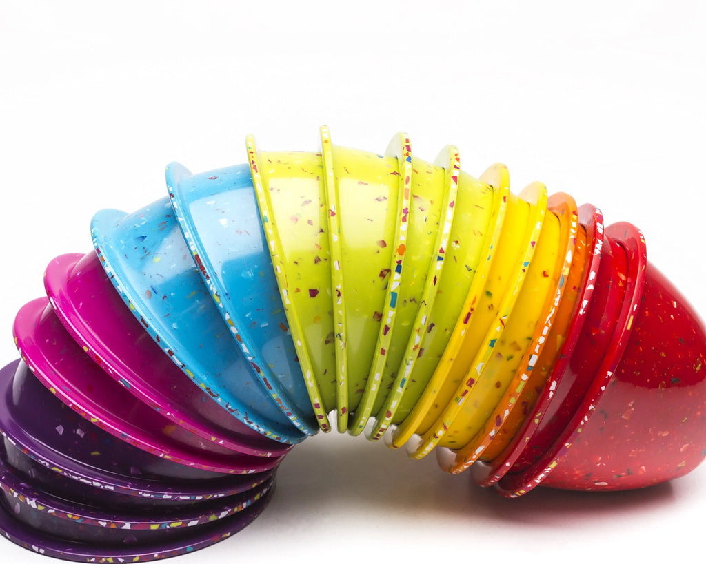 4 Piece Melamine Mixing Bowls in Orange, Kiwi, Turquoise, Magenta C7568