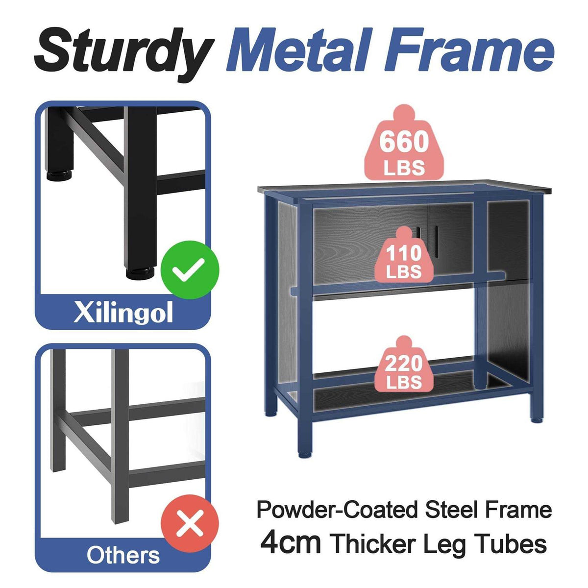 40-50 Gallon Aquarium Stand with Cabinet M18618