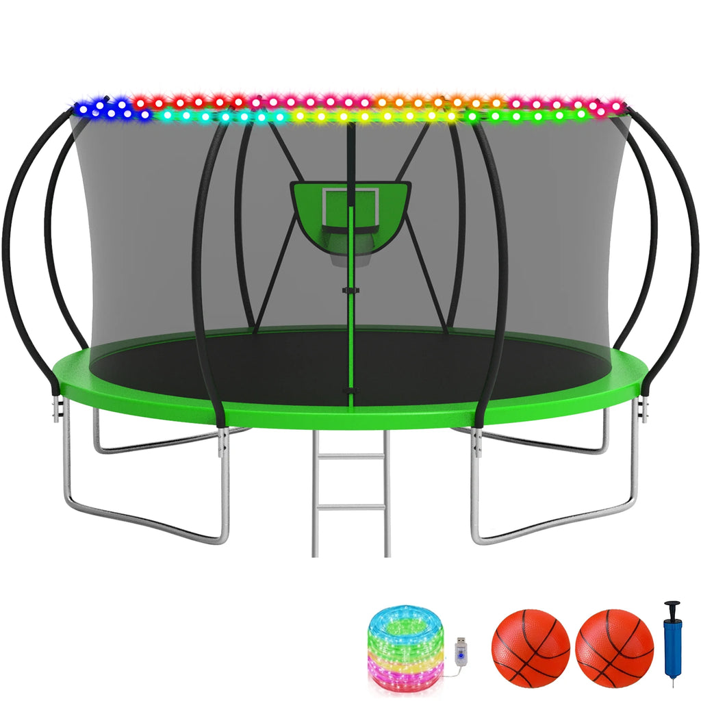 10FT 12FT 14FT 16FT Trampoline with Enclosure Net T249405