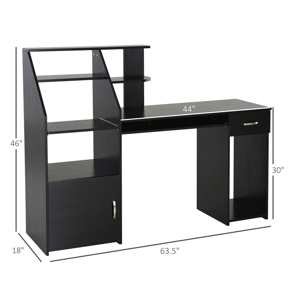 Computer Table with Keyboard Shelves Drawer P846