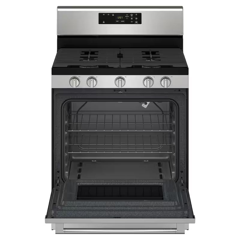 5 Burners Freestanding Gas Range Stainless Steel Self Clean N39382