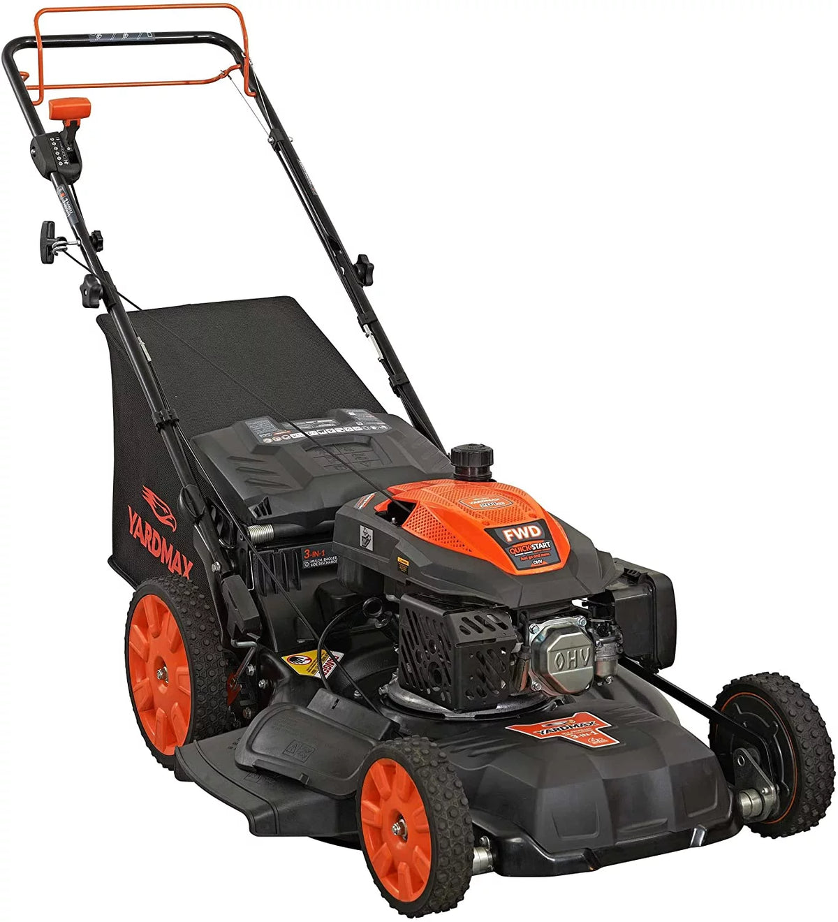 22 in. 201cc 6 Speed 3-in-1 Gas Self Propelled Lawn Mower S8897