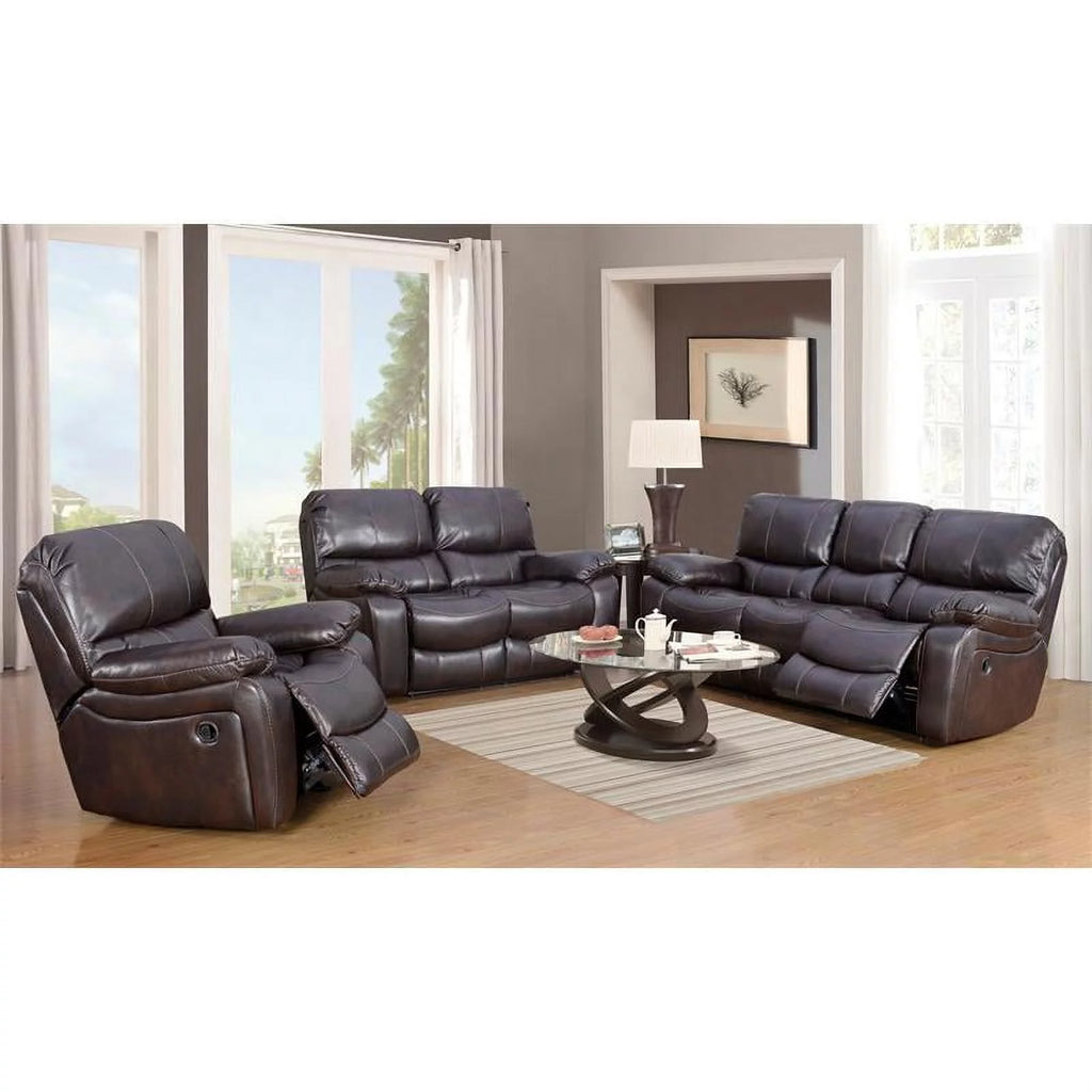 Leather-Look Reclining Sofa H3256