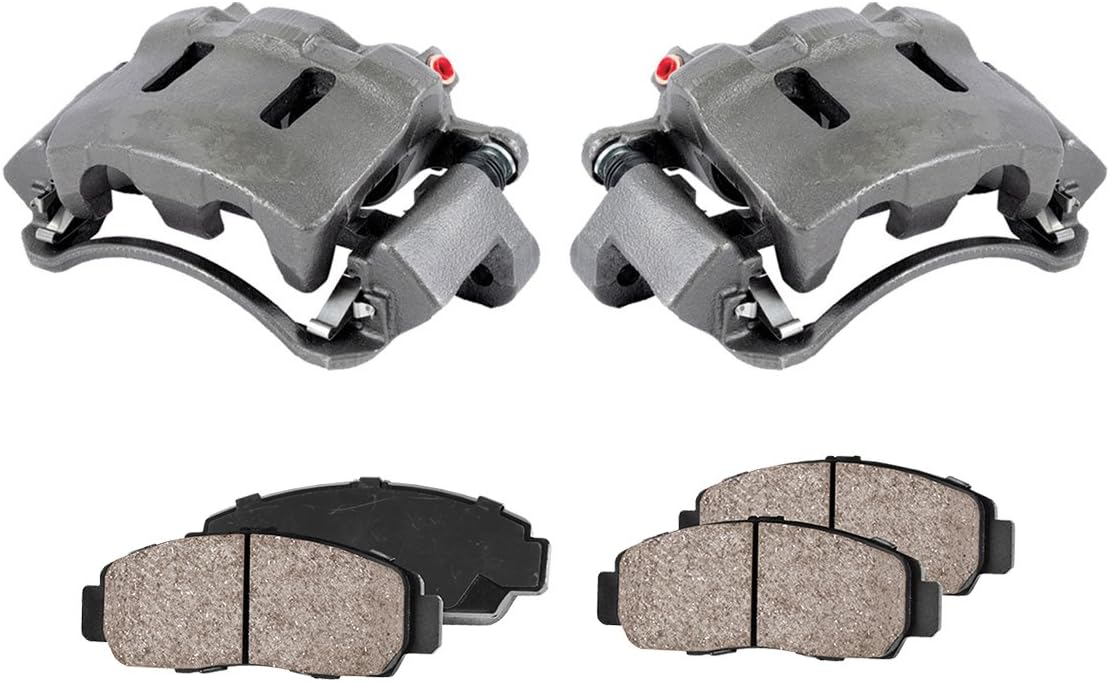 Front Loaded OE Caliper Assembly Set + Ceramic Brake Pads G313