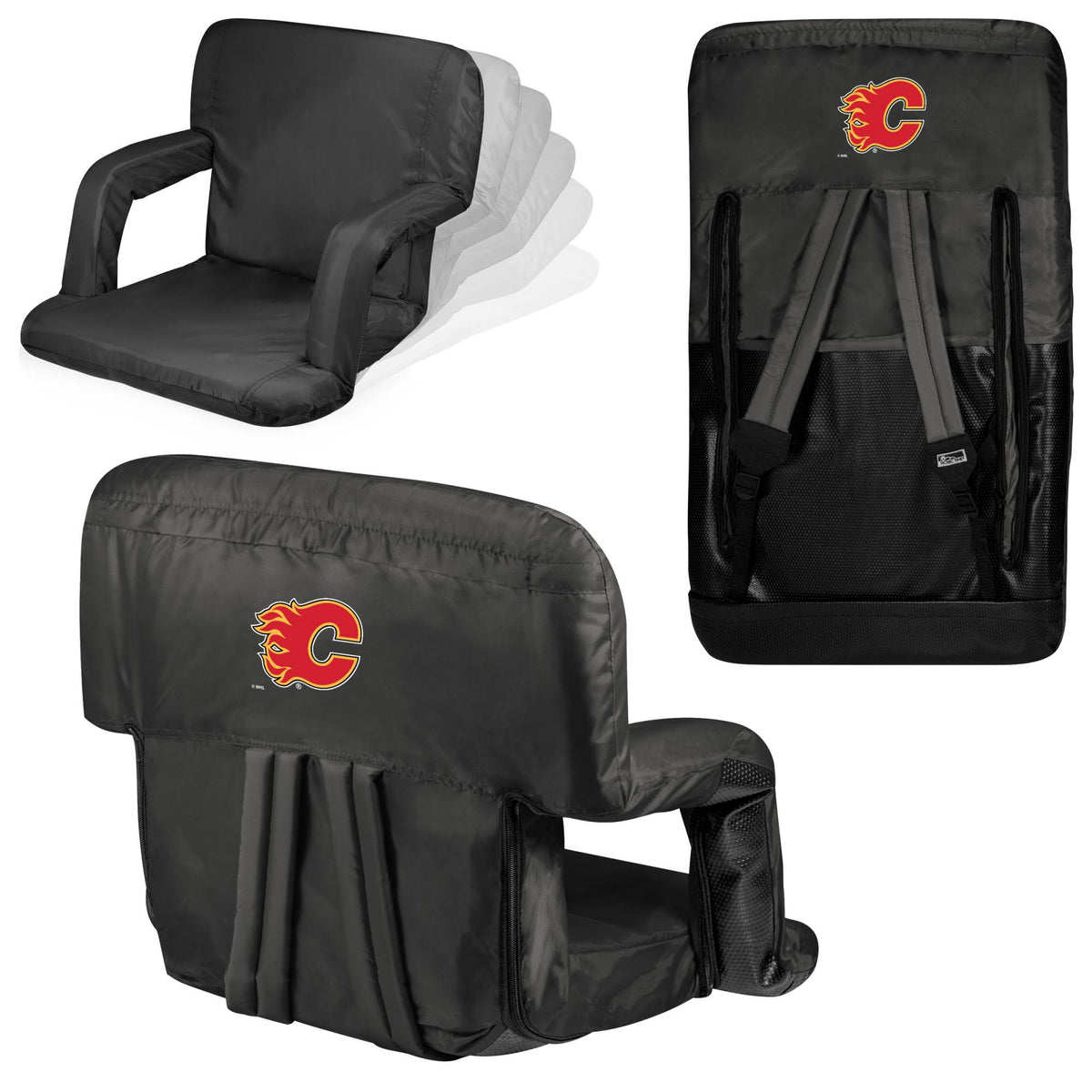 Black Portable Reclining Stadium Seat L4846