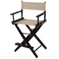 Extra-Wide 24 inch Directors Chair Black Frame Natural Color Cover D40540