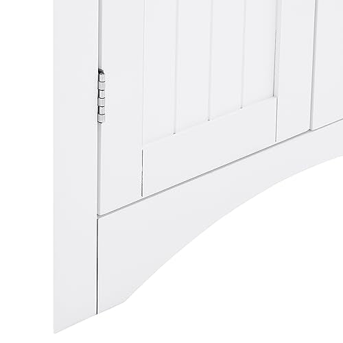 White 1 Corner Bathroom Cabinet with Doors Shelves J99360