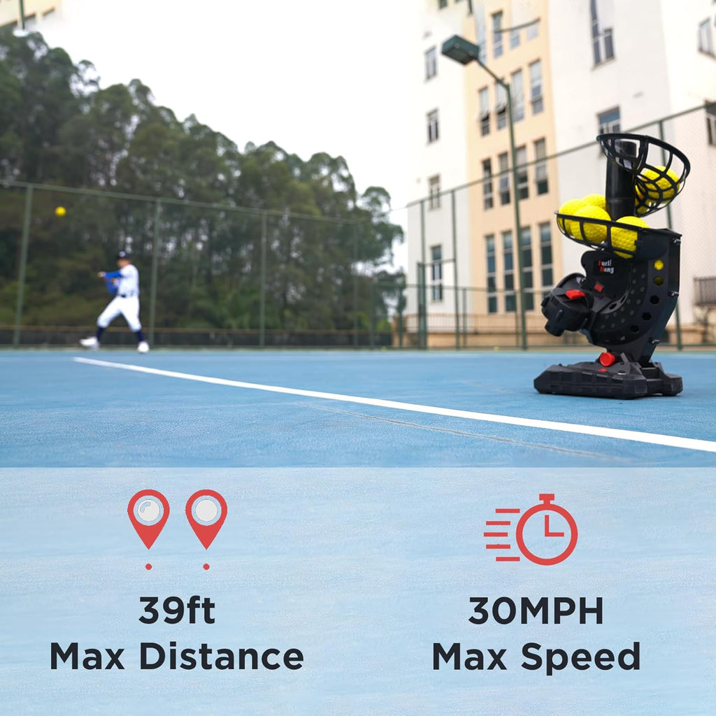 Electronic Baseball Pitching Machine with 8 Dimpled Balls T997587