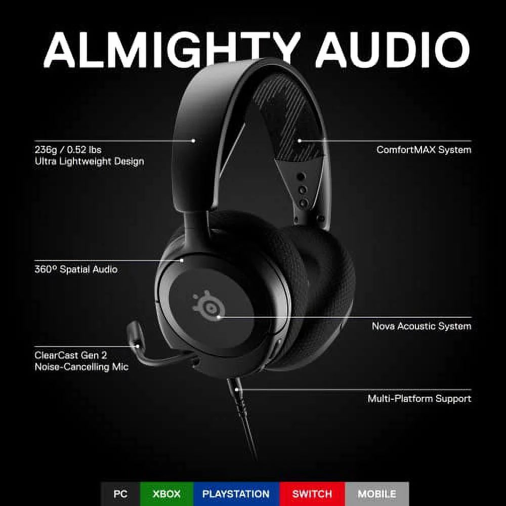 Black Wired Gaming Headset with 3.5mm Jack T420