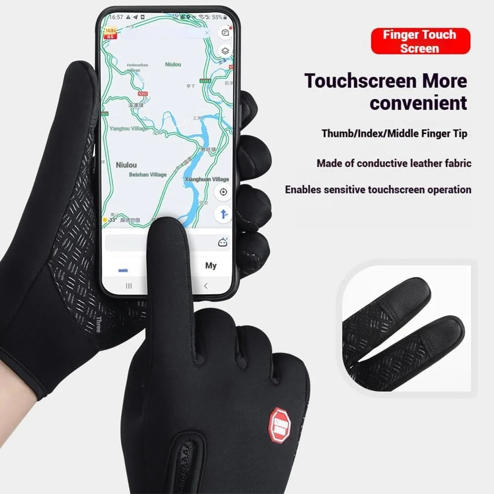 Waterproof Windproof Thermal Touchscreen Winter Gloves with Non-Slip Grip G9468