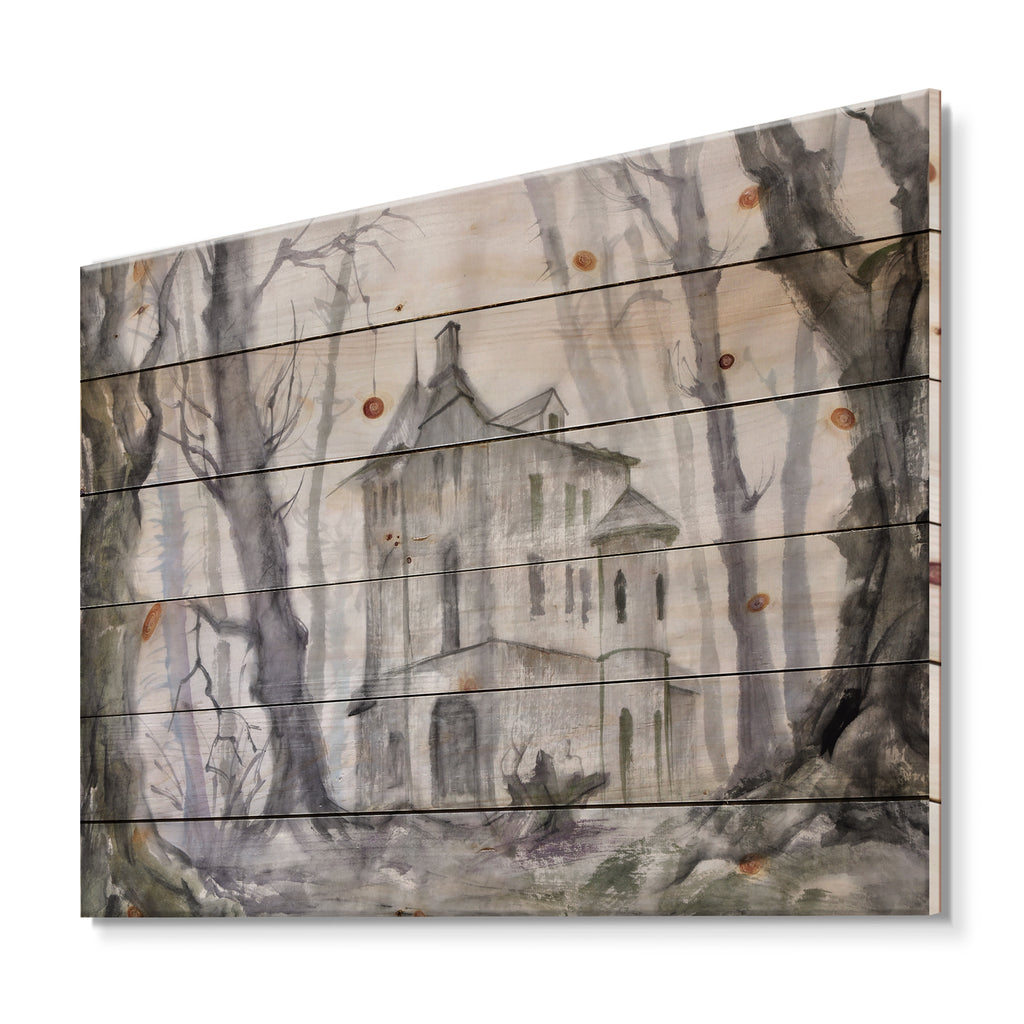 Traditional Print on Natural Pine Wood A96972
