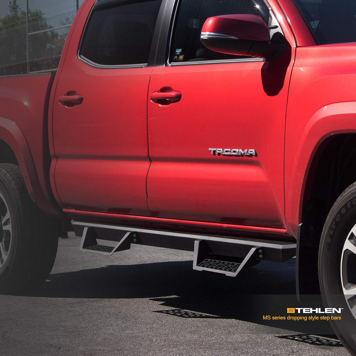 Matte Black Modular Drop Step Side Nerf Bars Rail Running Boards H3788