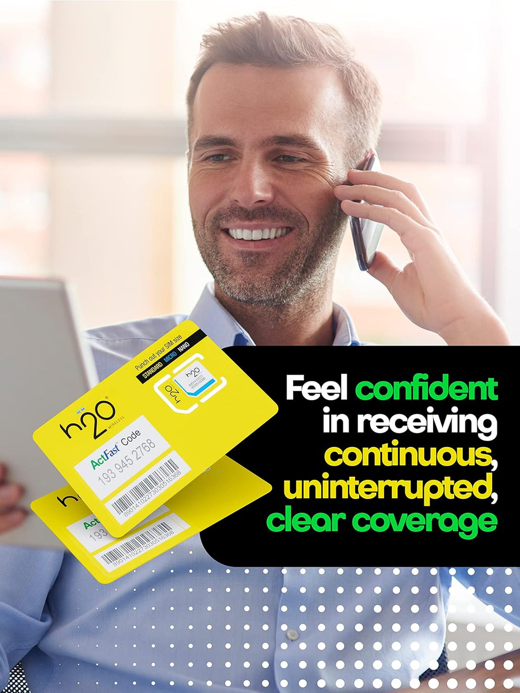 Preloaded Triple-Cut SIM Card with Unlimited Data and 2GB High-Speed Data (120-Day Plan) A756
