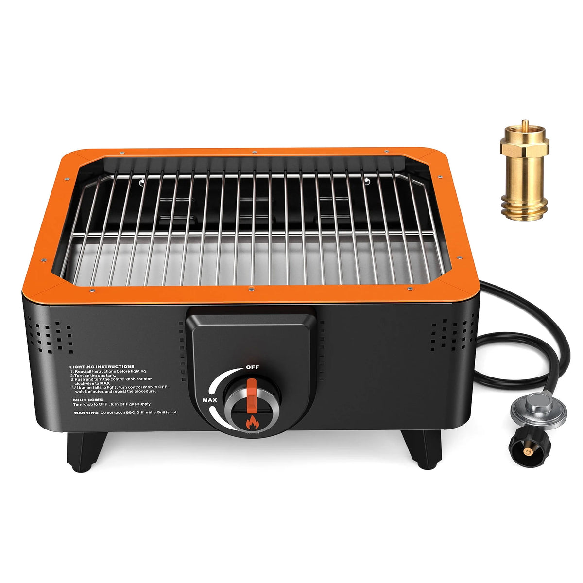 Portable Propane Grill with Gas Regulator & Adaptor G1248