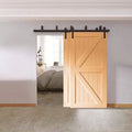 Sliding Double Door Barn Door Hardware Kit, Track Length: 180 in. T663994