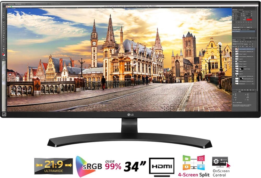 34-inch 21:9 UltraWide IPS Monitor with Extended Gaming Mouse Pad E85677