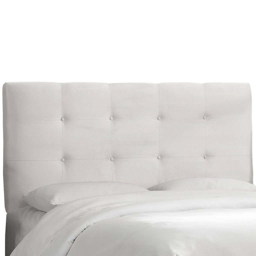 White Tufted California King Panel Headboard Z995799