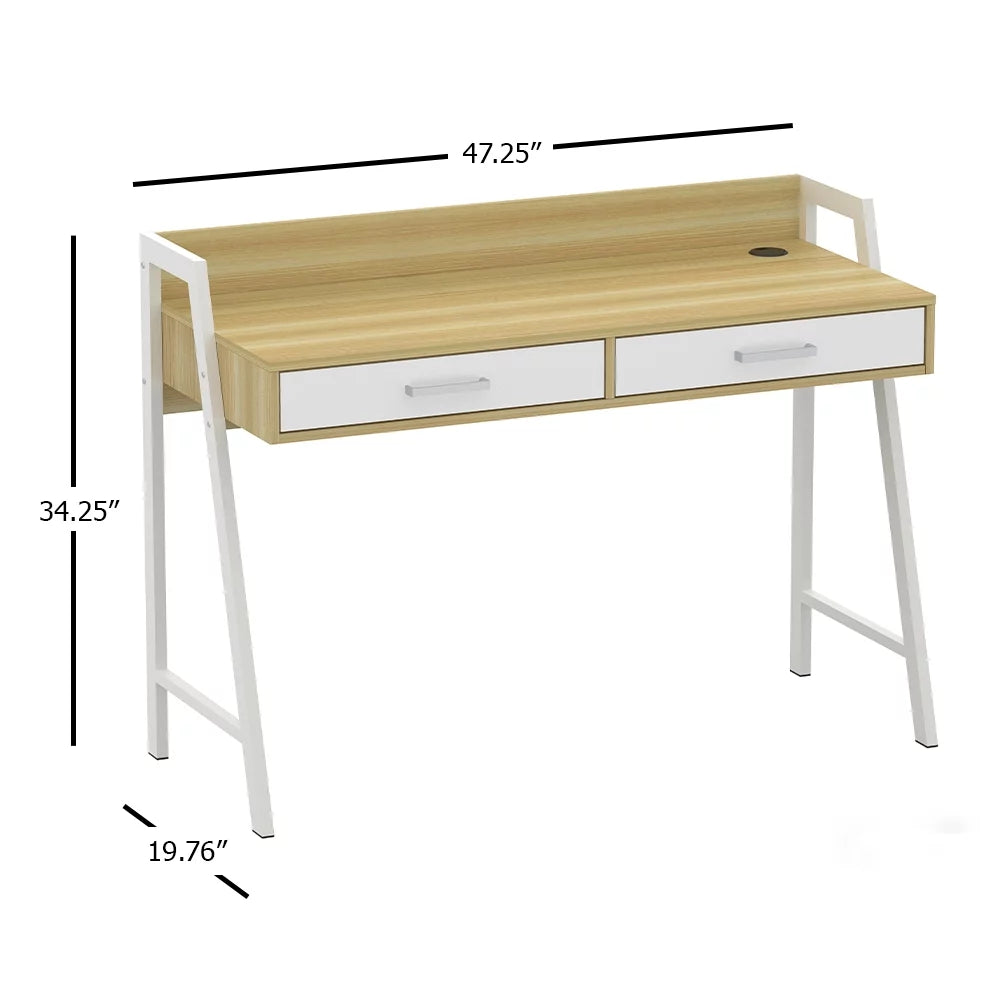 White Metal Writing Desk O7111