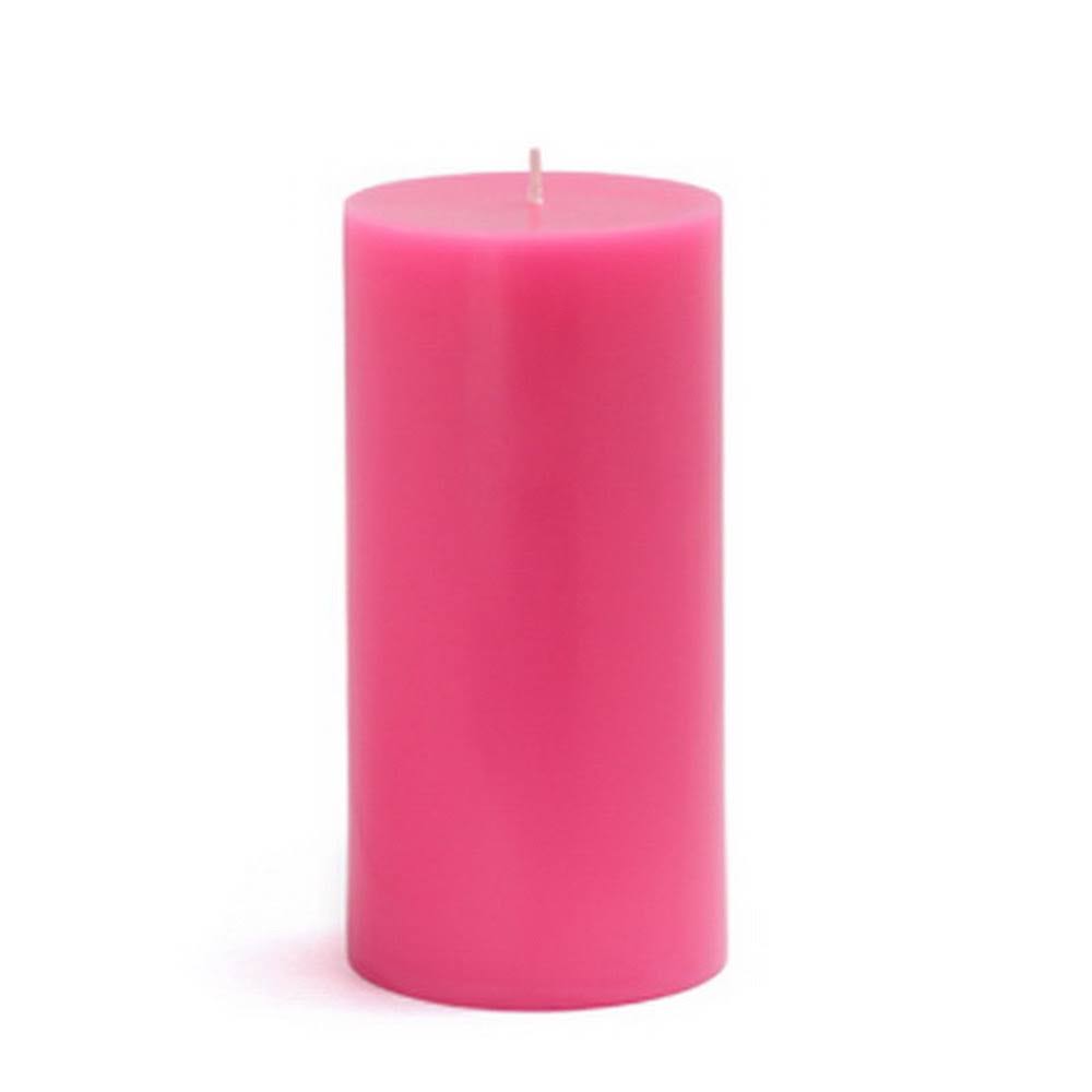 Hot Pink 3 x 6 inch Pillar Candle D235062