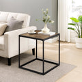 20" Parquet-Top Metal Square Side Table A40455
