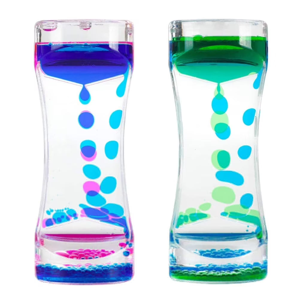2-Pack Liquid Motion Bubbler Toy, Colorful Hourglass Timer H69225