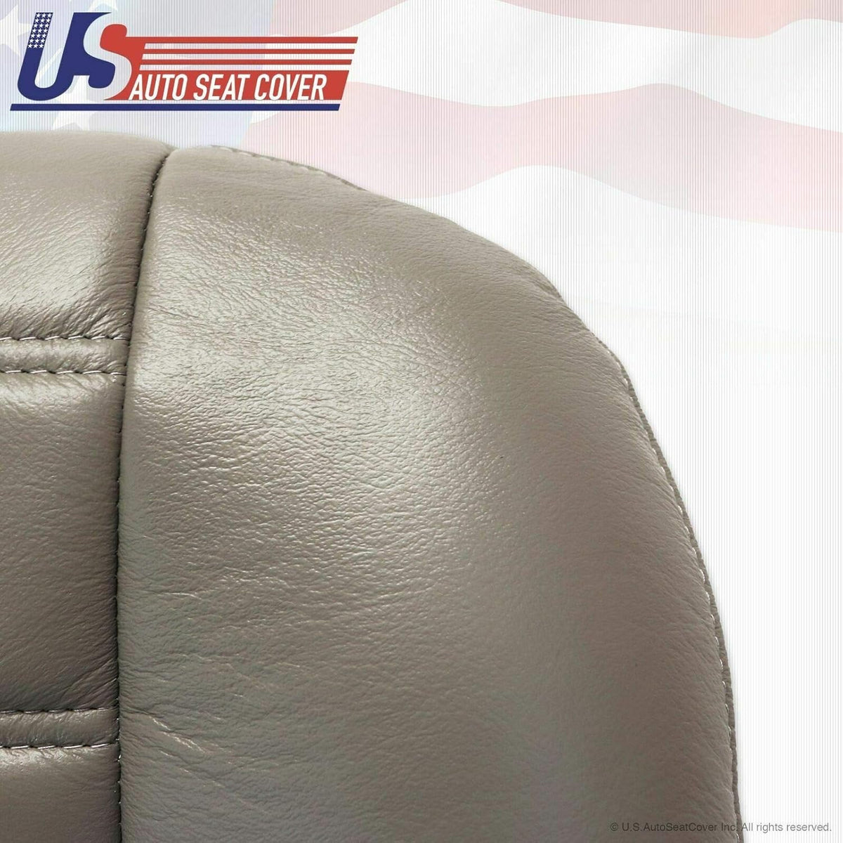 Gray Synthetic Leather Seat Cover Pack of 2 Q45139