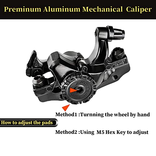 Bike Disc Brake Kit, Aluminum Front and Rear Caliper, Full Aluminum Alloy Bicycle Brake Lever, 160mm Rotor E70703