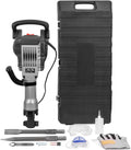 3600W Heavy Duty Electric Demolition Jack Hammer Concrete Breaker with Chisel & Point Chisel Bit Hand Gloves Case H794