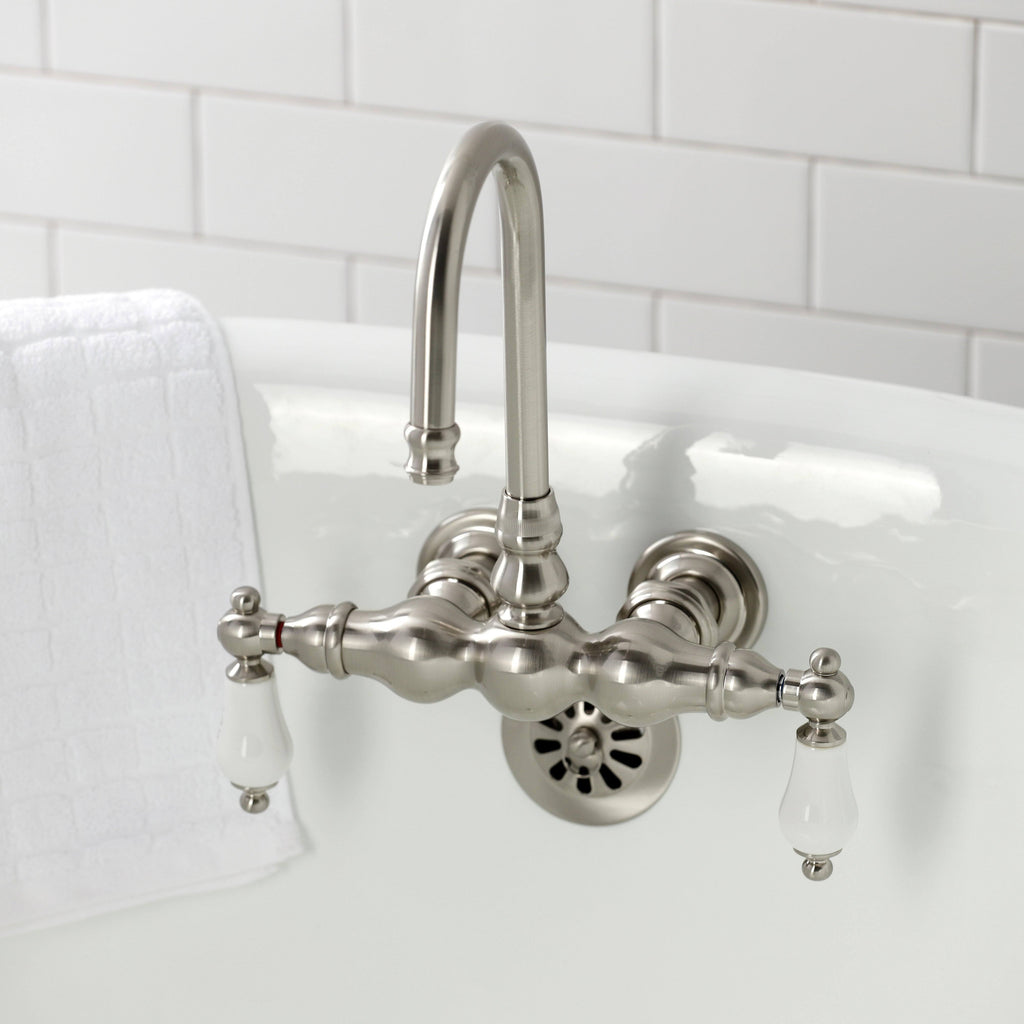Polished Chrome Tub Wall Mount Clawfoot Tub Faucet W841157