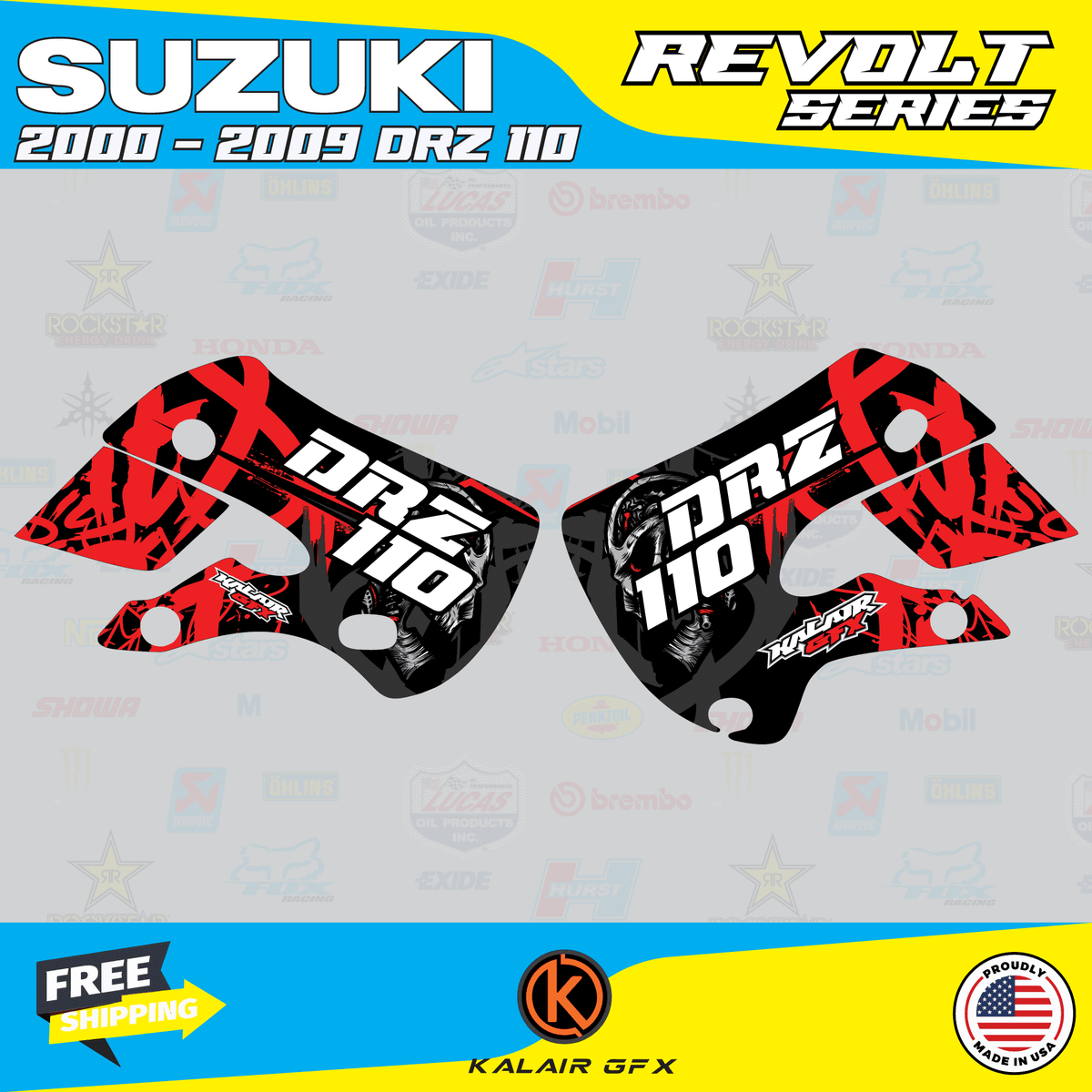 GFX Graphics Kit for Suzuki DRZ110 N98619