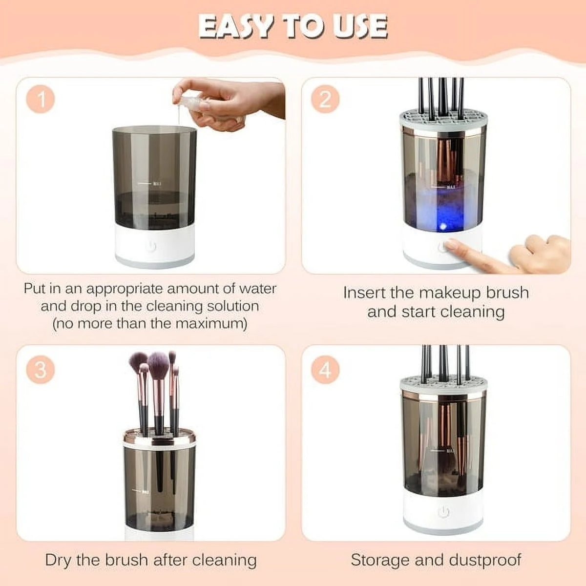 Automatic Electric Makeup Brush Cleaner Tool J50098
