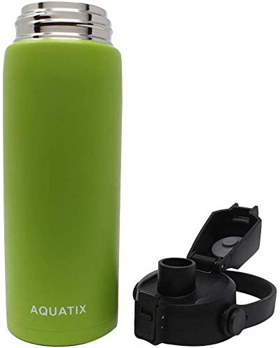 6-Pack Lime Green 21 Ounce Stainless Steel Double Wall Insulated Sports Water Bottle M8778