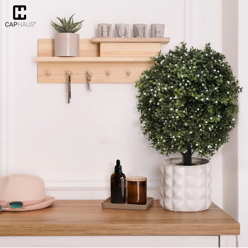 Artificial Boxwood Topiary Ball Tree Set of 2 P180899