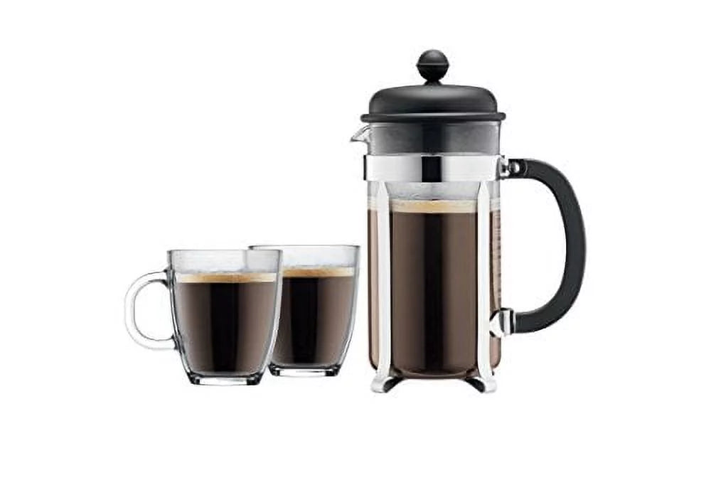 French Press Coffee Maker, 8 Cup, 1 Liter, 34oz with 2 Glass Mugs U648
