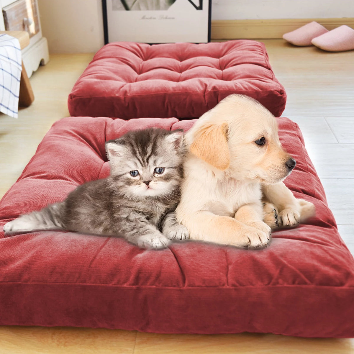 Rose Red 2 Pack 22" Large Floor Pillow M49000