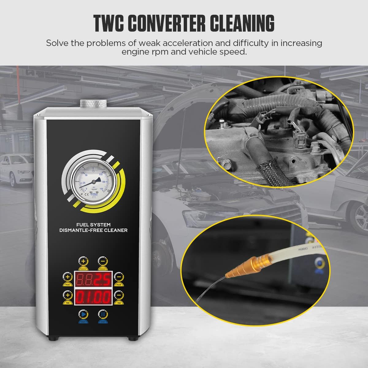 Car Fuel Injector Cleaner with Built-in Air Pump Q686050