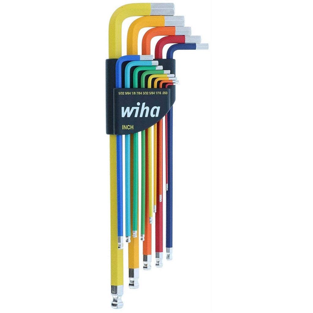 Color-Coded Ball End Hex L Key Set Inch T2348