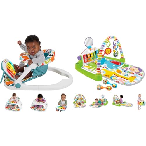 Pink Portable Baby Chair with Piano Toy & Snack Tray W9796