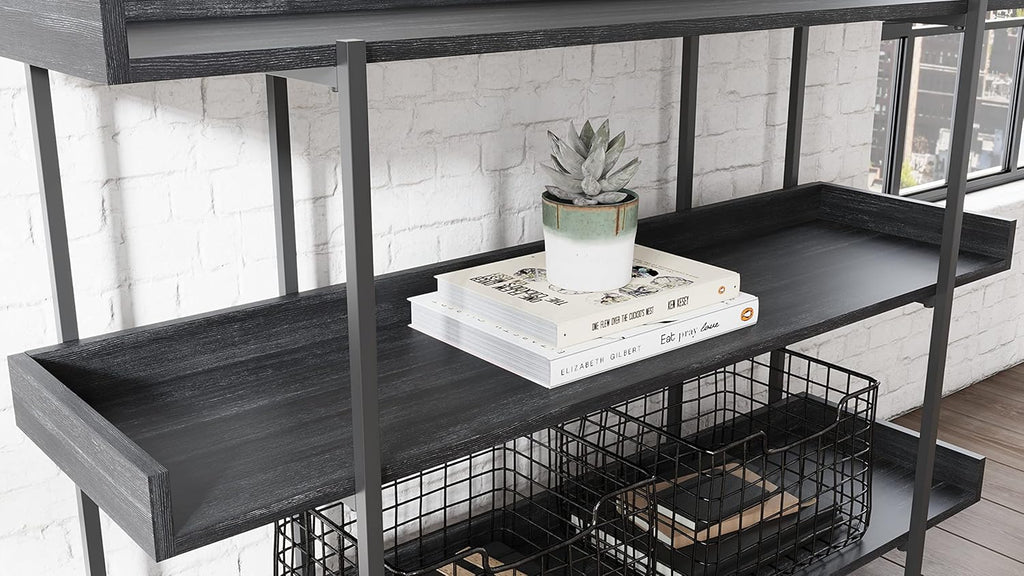 Black 3-Tier Bookcase W8844