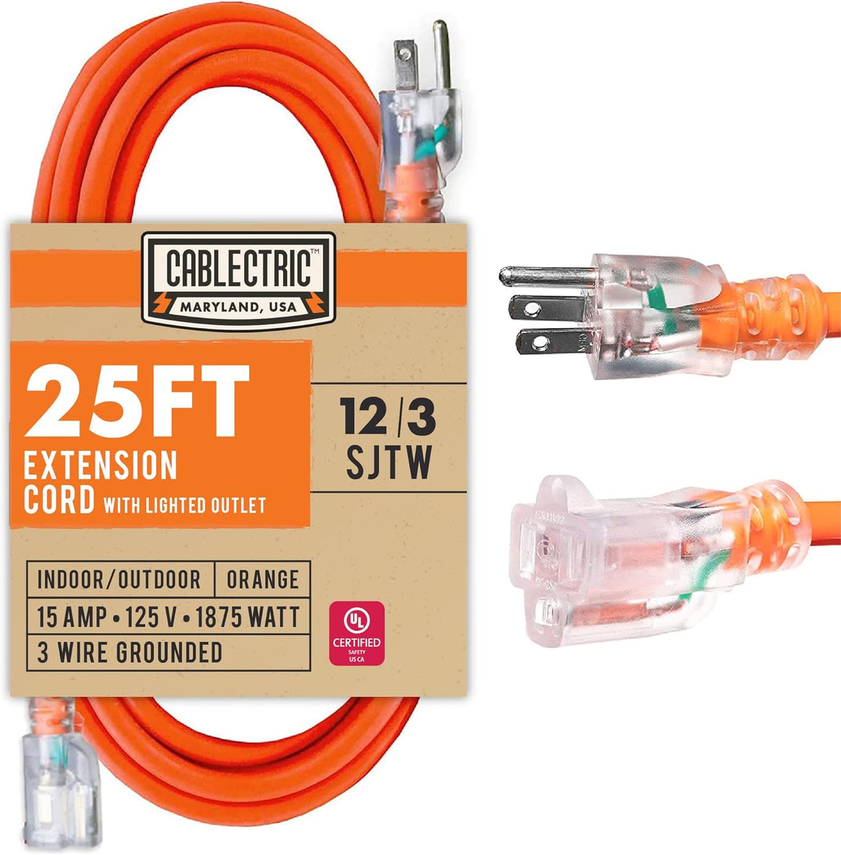 25 Ft 12 Gauge Heavy Duty Extension Cord G7946