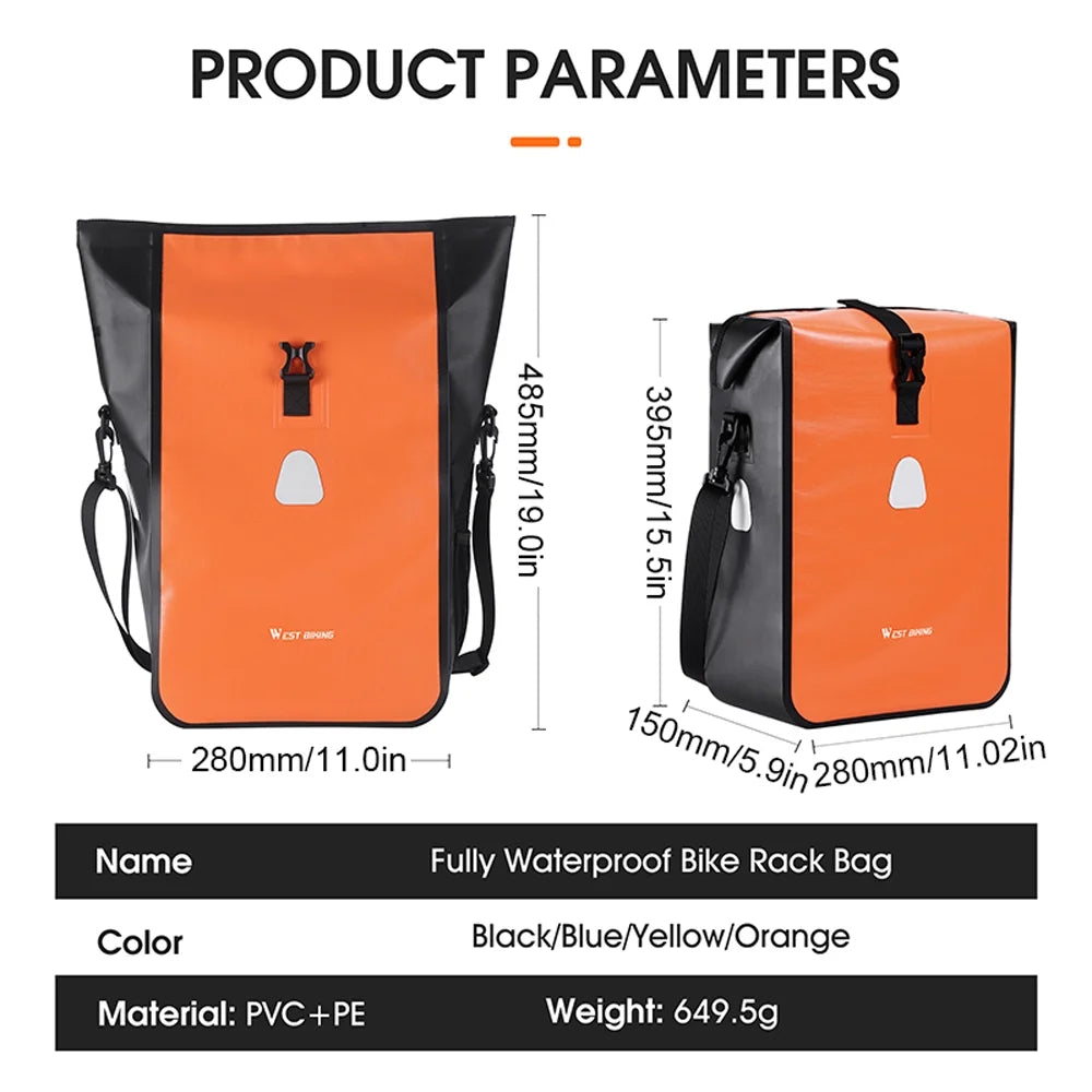 Bike Rear Seats Bag Large Capacity Rack Trunk Bag E99488