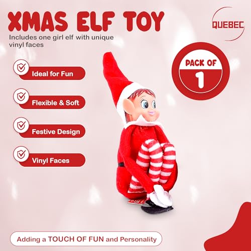 12 Inch Boy & Girl Christmas Elf Figures K171245