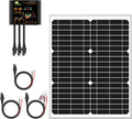 20W Mono Crystalline 12V Solar Panel Kit with 10A Charge Controller, Pack of 2 B4619