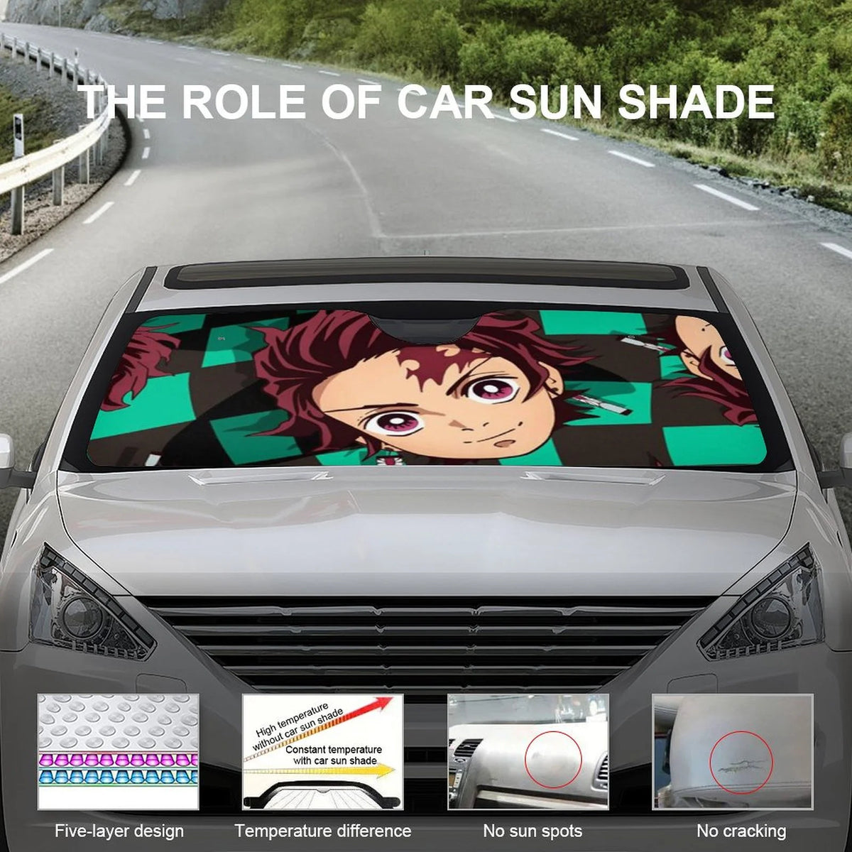 Foldable Reflective Car Windshield Sunshade G518333